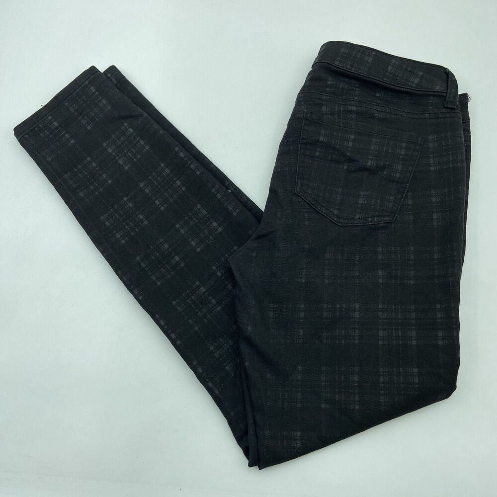 DEX Black Plaid Stretch Skinny Jeans-Size 28